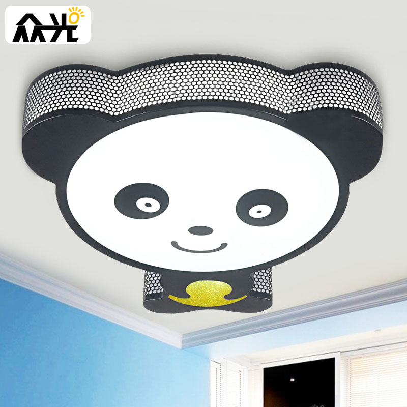 众光熊猫led吸顶灯儿童房间灯卡通灯具创意节能护眼卧室灯具