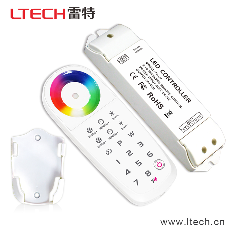 珠海雷特LED控制器 2.4G LED RGBW无线同步控制器 T4