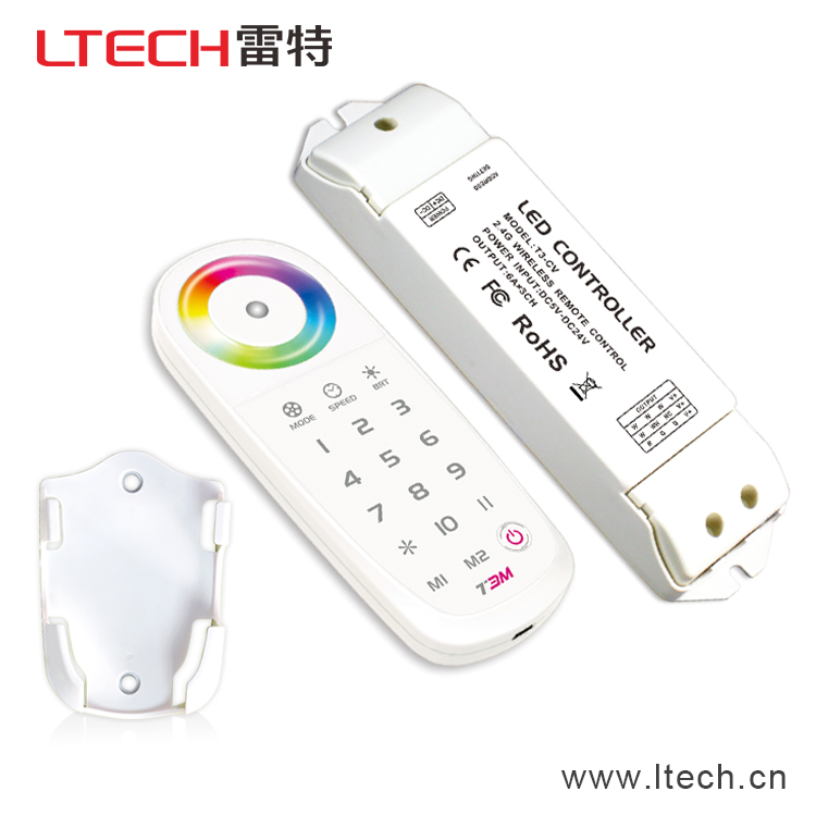 珠海雷特LED控制器 2.4G无线同步/分区RGB触摸遥控控制器 T3M+T3-CV/T3-CC