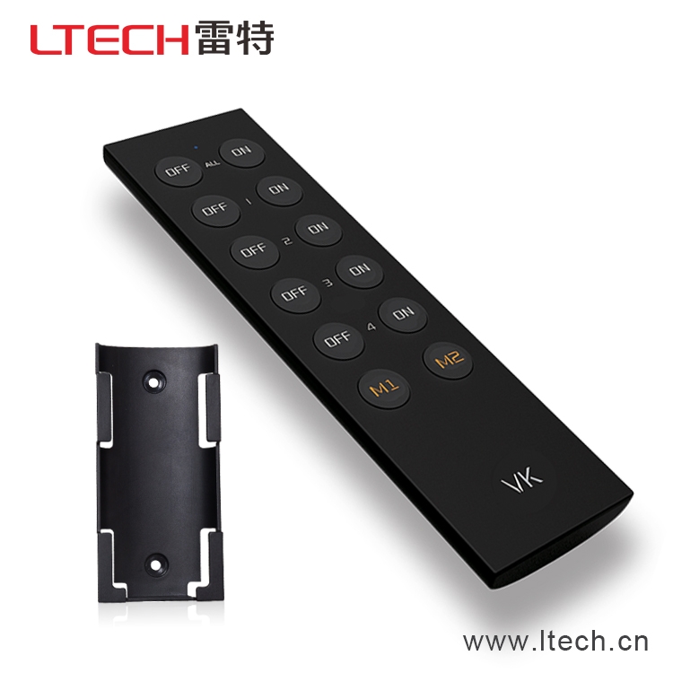 雷特LED控制器VK无线遥控器2.4GHZ可控制调光色温RGB/W类型灯具4个分区