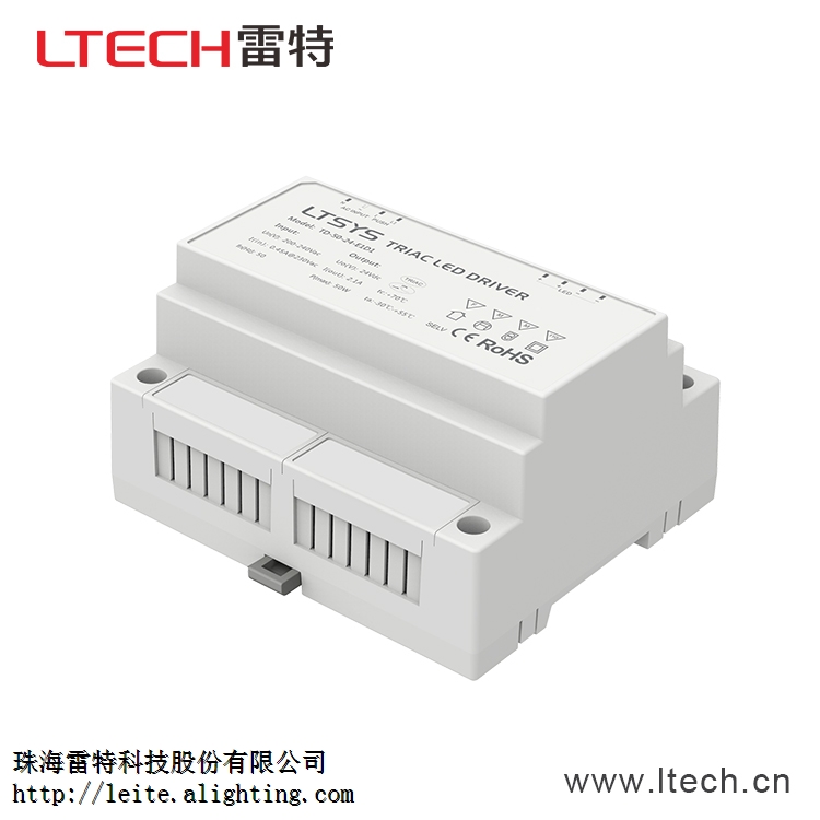 雷特LED 可控硅调光电源Triac/ELV,DIM输出24VDC最大负载50W 2.1A