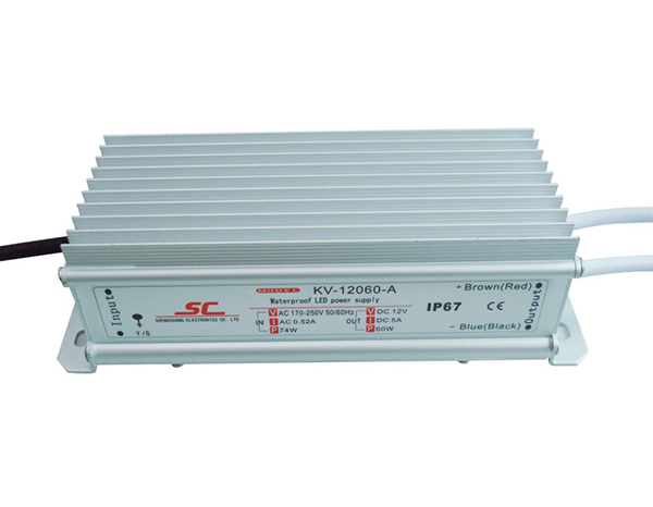 圣昌60W 12V 5A LED防水驱动电源电源 灯条灯带驱动电源 KV-12060-A