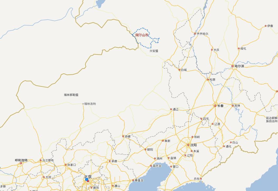 看一下中国地图,这个阿尔山第一中学位于中国内蒙古的边境,与外蒙古图片