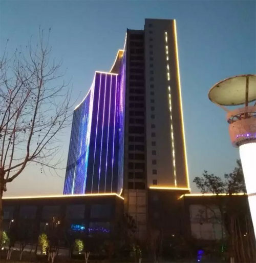 江苏新沂海钻酒店楼体亮化项目