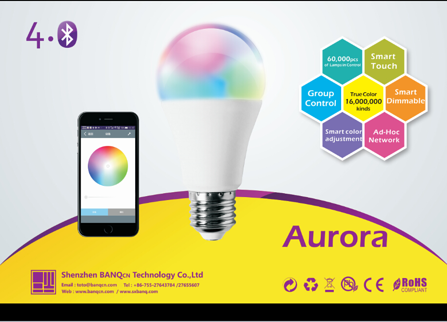 led智能灯泡 蓝牙灯泡 球泡灯4G smart bulb smart lighting 