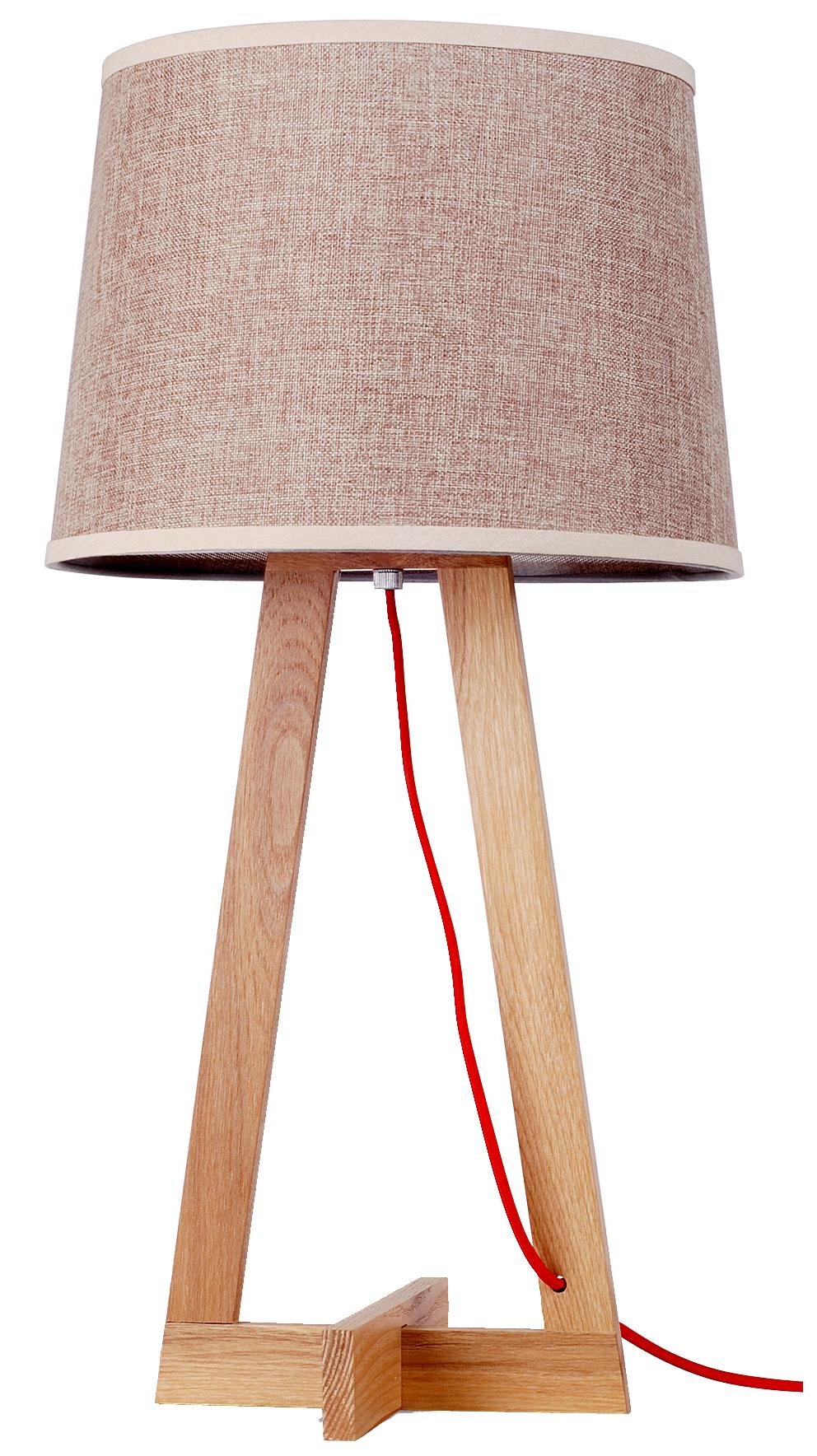 natural wood table lamp