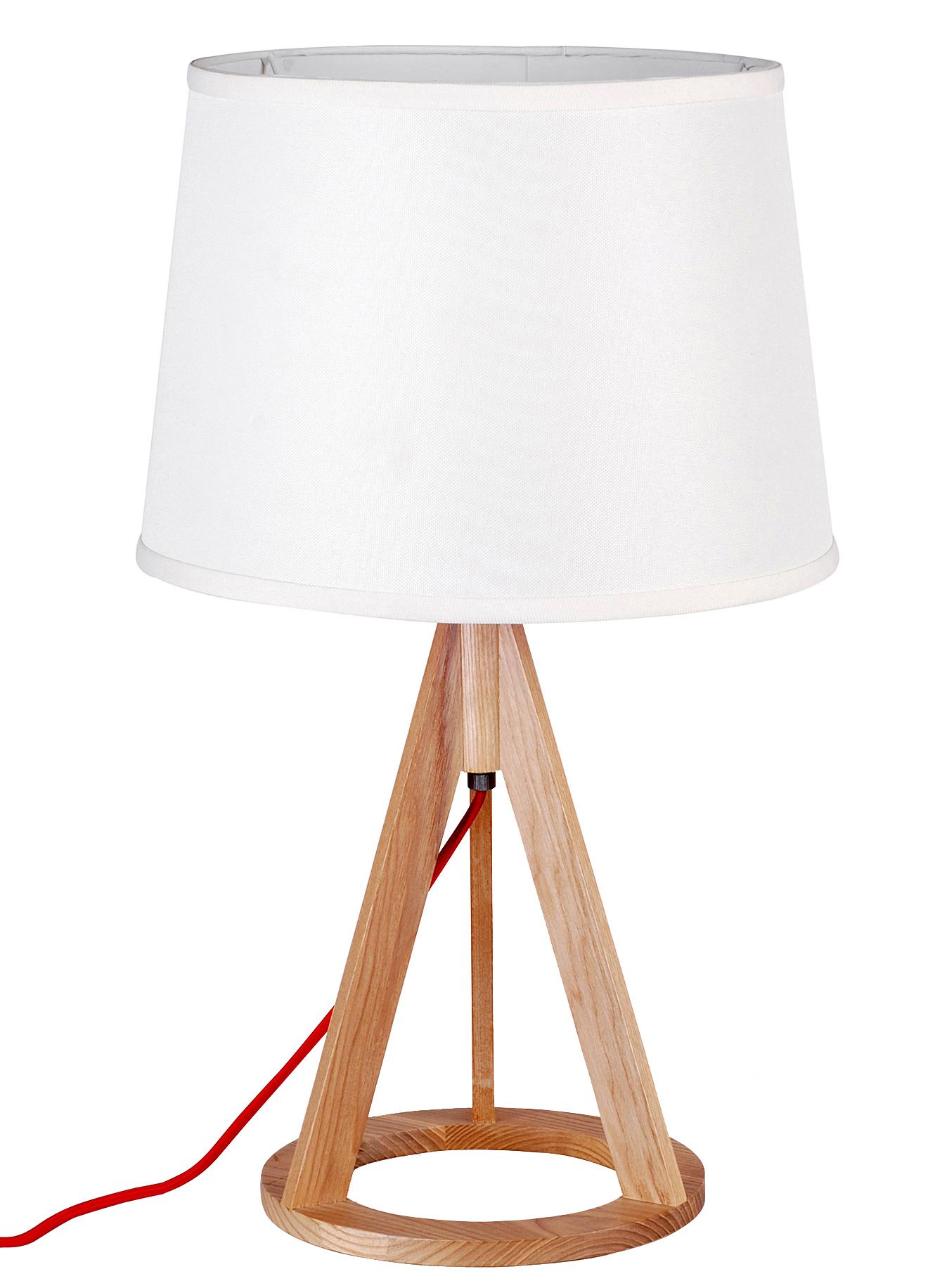 solid wooden table lamp