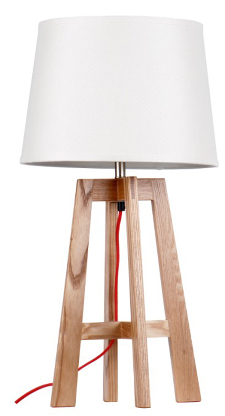 Decorative wood table desk lamp