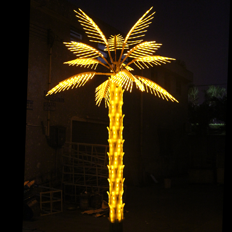 直销LED椰子树 高仿真发光灯树3米酒店景区亮化景观树灯庭院装饰