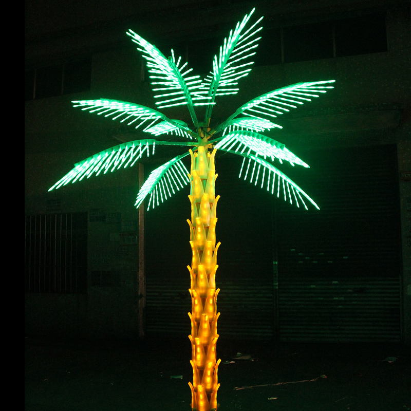 直销LED棕榈树 高仿真发光灯树3米酒店景区亮化景观树灯庭院装饰