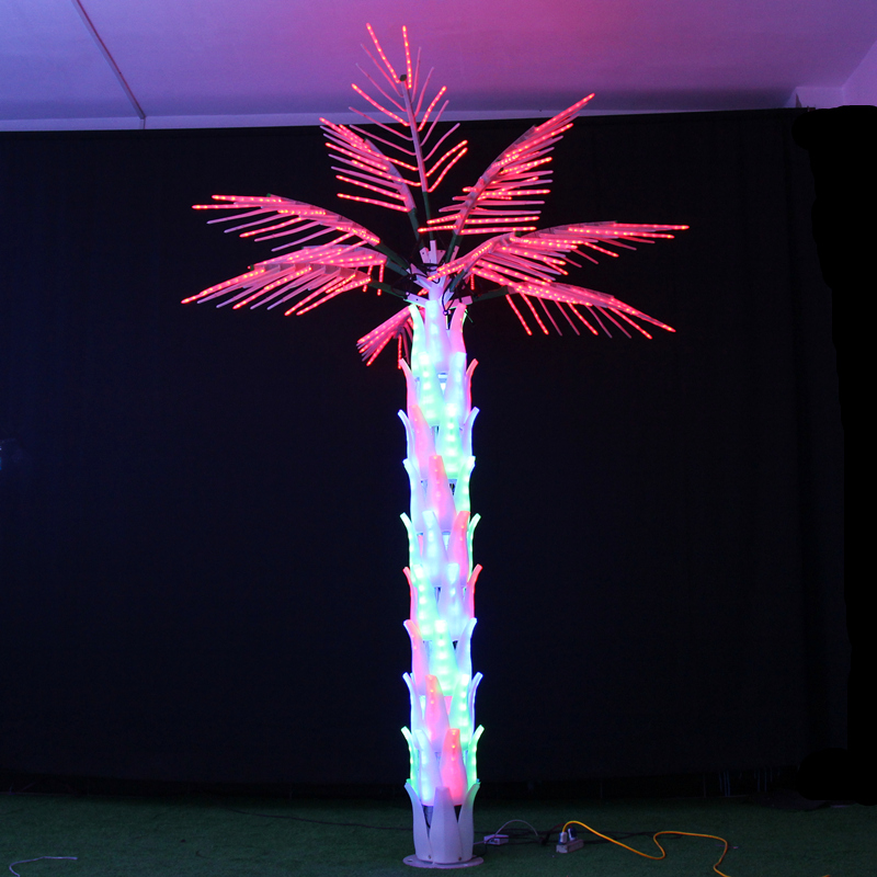led发光树 七彩LED棕榈树灯发光景观椰子树灯园林亮化工程led树灯
