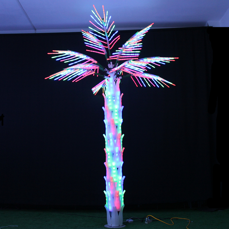 新款特价 LED仿真椰子树 大红色 LED棕榈树广场亮化树灯 220V户外防雨