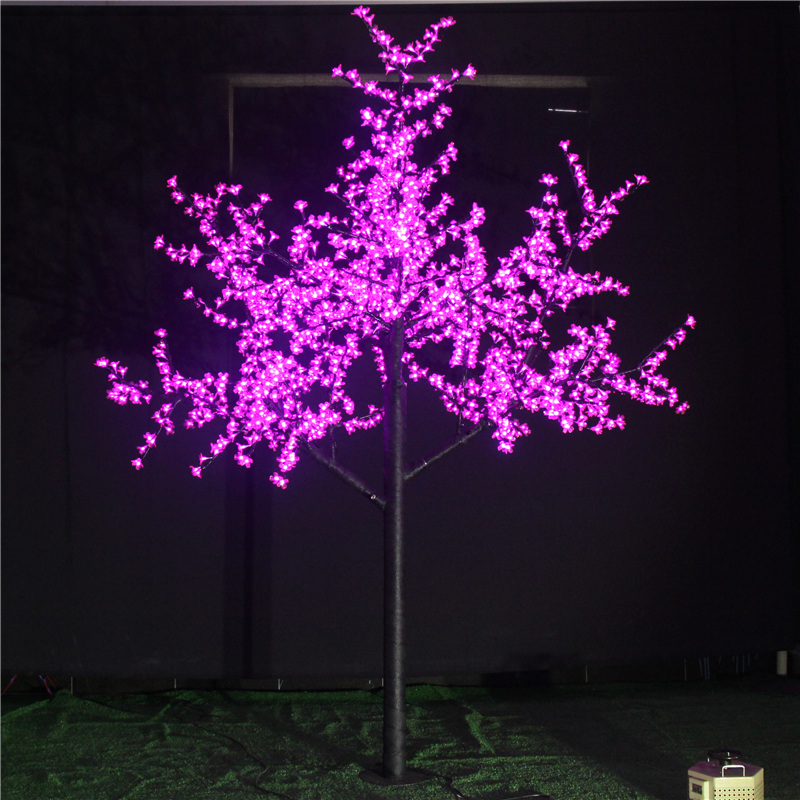 工厂直销 LED桃树灯 高3米 粉色 LED仿真系列树灯 各种景观树出售