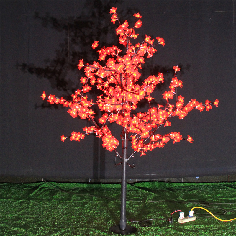 工厂出售LED景观亮化假树灯 高1.8米绿色发光LED樱花树灯 质保2年