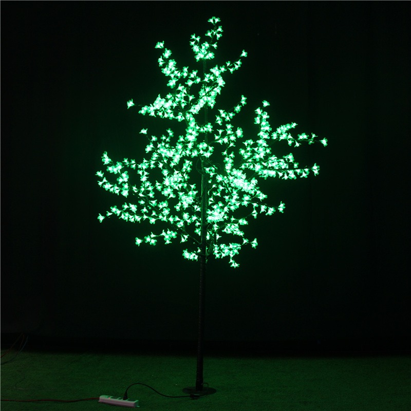 厂商圣诞节日装饰LED樱花树枝灯 高2.5米 雪花白色圣诞树批发 户外防雨 质保两年