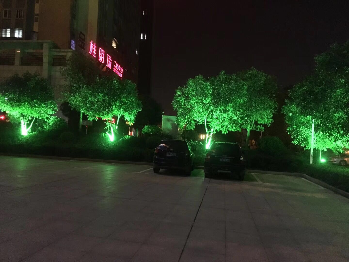 众光led七彩投光灯户外防水彩色射灯rgb遥控变色灯照树灯