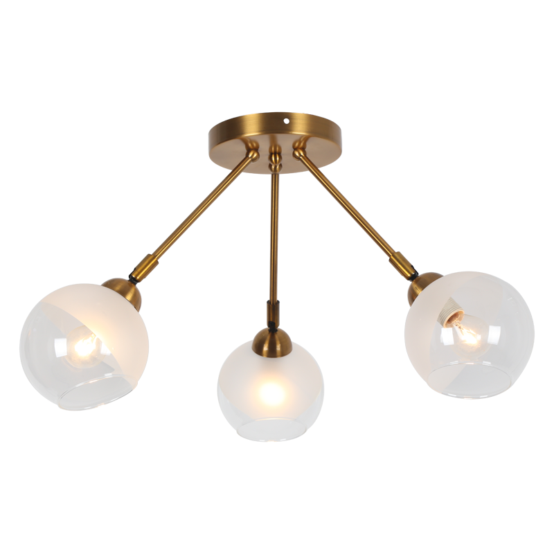 创意个性北欧风格全铜小吊灯简约现代几何餐厅吧台灯卧室床头灯具
