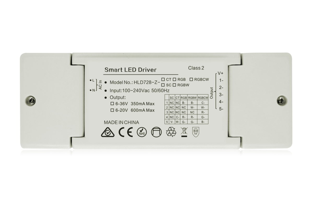 HLD728 zigbee RGBCW调光调色 智能 LED 驱动电源