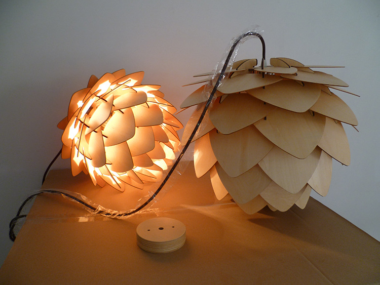 梅迪奇 mdq-xsg-300 设计师的灯北欧宜家菠萝吊灯创意吧台餐厅木质