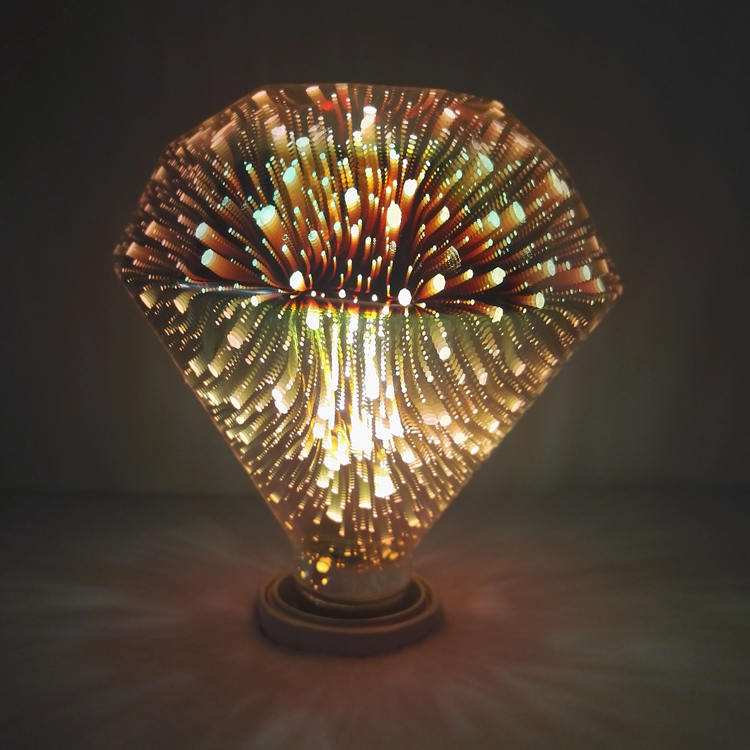 平钻钻石led/3d炫彩螺旋e27/4w玻璃彩泡节能装饰led灯丝灯泡