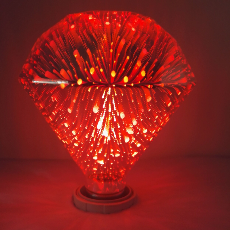 平钻钻石led/3d炫彩螺旋e27/4w玻璃彩泡节能装饰led灯丝灯泡
