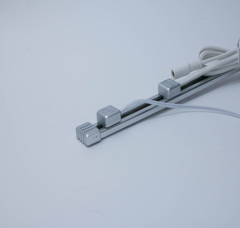 零售货架超市展示柜导电轨道槽二线轨道led灯导电轨